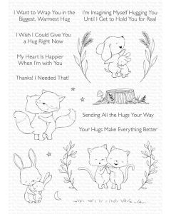 My Favorite Things Hugs Make Everything Better 6x8 Clear Stamp Set