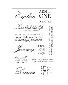 Kaisercraft Stempelset 4x6" - Life Sentiments