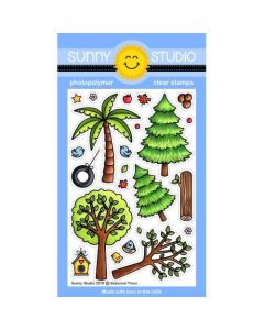 Sunny Studio - Seasonal Trees - Clear Stamps 4x6