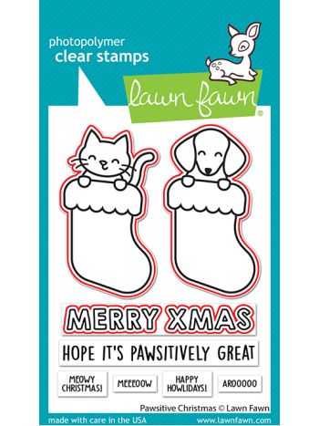 Lawn Fawn - Pawsitive Christmas Lawn Cuts - Stanzschablonen