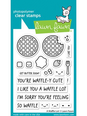 Lawn Fawn - A waffle lot - clear stamp set 3x4