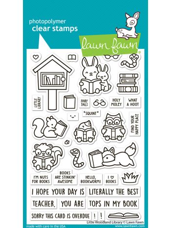 Lawn Fawn - Little Woodland Library - 4x6 Stempel