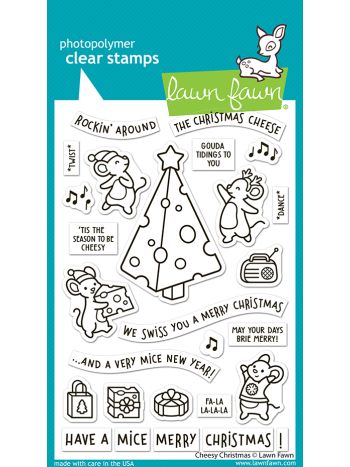 Lawn Fawn - Cheesy Christmas - 4x6 Stempel