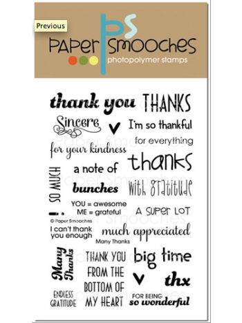 clear stamps Paper Smooches Many Thanks für scrapbooking & cardmaking