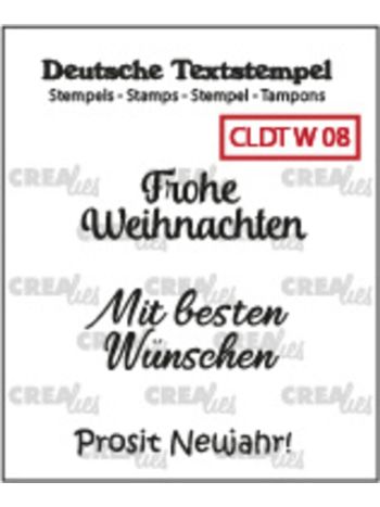 Text Stamps German Frohe Weihnachten / Mit besten Wünschen / Prosit Neujahr!