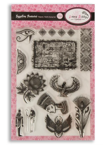 Egyptian Treasures Majestic Motifs Clear Stamp Set 