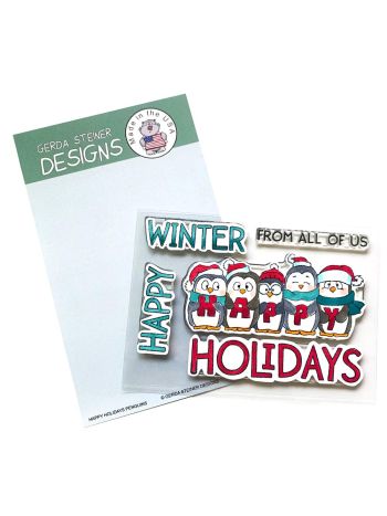 Gerda Steiner Designs - Happy Holiday Penguin - Clear Stamps