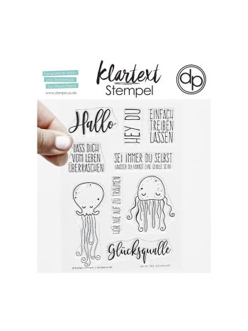 Klartext-Stempel - Glücksqualle - Clear Stamp Set 4x6