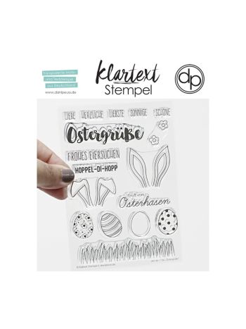 Klartext-Stempel - Ostergrüsse - Clear Stamp Set 4x6