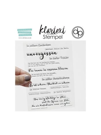 Klartext-Stempel - Unvergessen - Clear Stamp Set 4x6