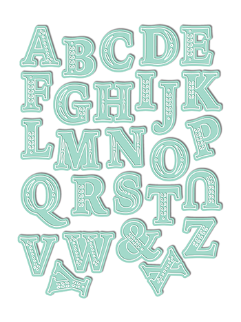 LDRS Creative - Chloe Alpha Uppercase - Stand Alone Stanzen