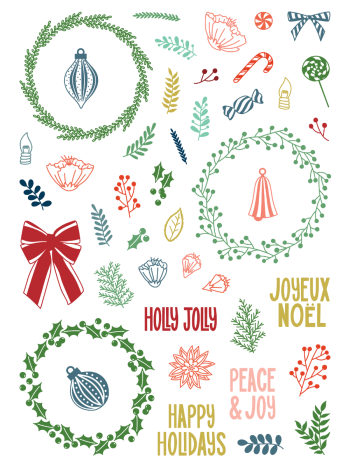 Peace & Joy Pirouette 6x8 Inch Clear Stamps