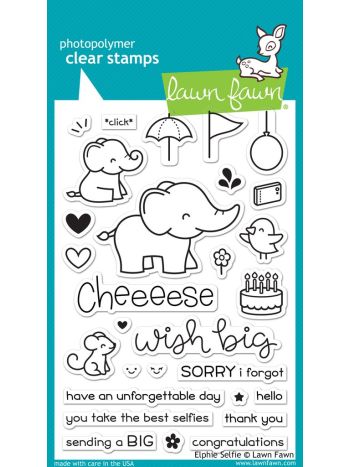 Lawn Fawn - Elphie Selfie - Clear Stamp 4x6