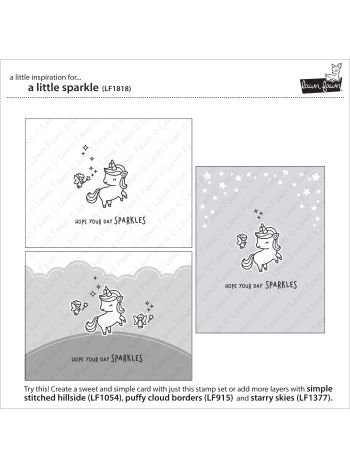 Lawn Fawn - A Little Sparkle - Clear Stamp 2x3