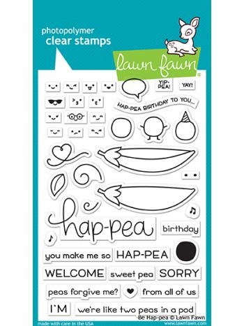 Lawn Fawn - Be Hap-pea - Clear Stamp 4x6