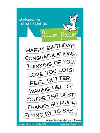 Lawn Fawn - Wavy Sayings - Clear Stamp 3x4