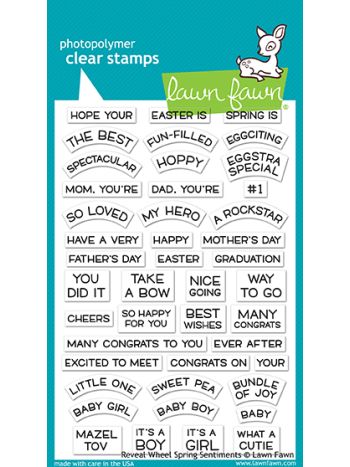 Lawn Fawn - Reveal Wheel Spring Sentiments - Clear Stamp 4x6