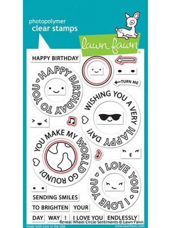 Lawn Fawn - reveal wheel circle sentiments - Stanzen