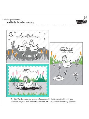 Lawn Fawn - cattails border - Stanzen