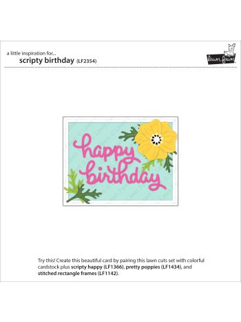 Lawn Fawn - scripty birthday - Stanzen