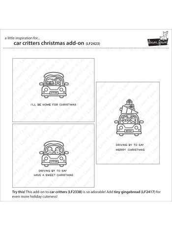 Lawn Fawn - car critters christmas add-on - Clear Stamp 3x4