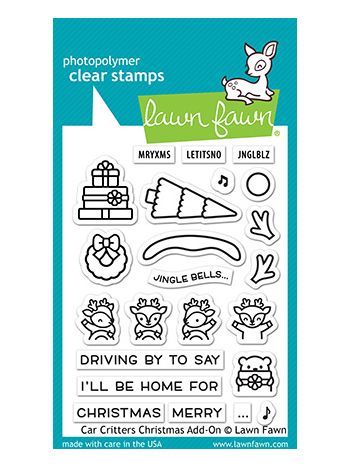 Lawn Fawn - car critters christmas add-on - Clear Stamp 3x4