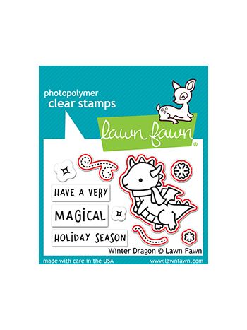 Lawn Fawn - winter dragon - Stanzen