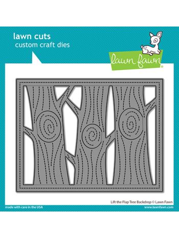 Lawn Fawn - lift the flap tree backdrop - Stanzen