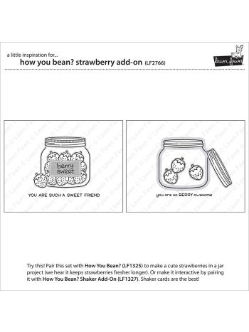 Lawn Fawn - How you bean? Strawberries Add-on - Clear Stamp 3x4