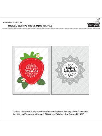  Lawn Fawn - Magic spring messages - Clear Stamp 4x6