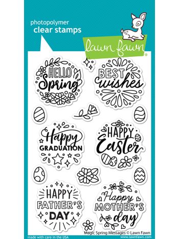  Lawn Fawn - Magic spring messages - Clear Stamp 4x6