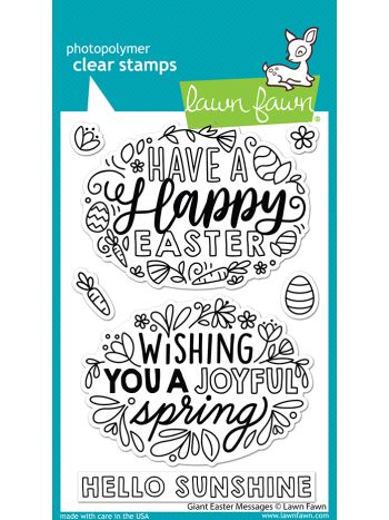 Lawn Fawn - Giant easter messages - Clear Stamp 4x6