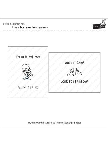 Lawn Fawn - Here for you Bear - Clear Stamp 3x4