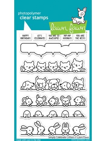 Lawn Fawn - Simply celebrate Critters - Clear Stamp 4x6