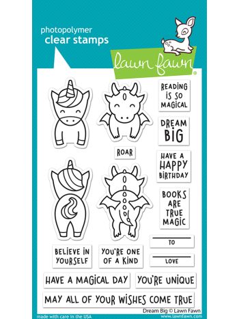 Lawn Fawn - Dream Big - Clear Stamp 4x6