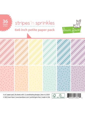 Lawn Fawn - Stripes 'n Sprinkles - Petite Paper Pack 6x6