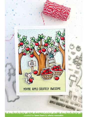 Lawn Fawn - Apple-solutely Awesome - Clear Stamps 4x6