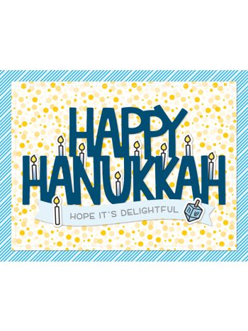 Lawn Fawn - Giant happy hanukkah - Stand alone Stanzen