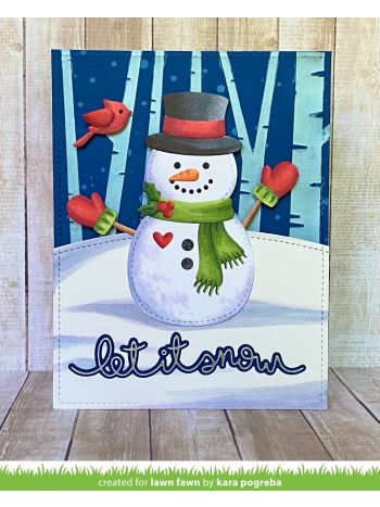 Lawn Fawn - Winter big scripty Words - Hot Foil Plates