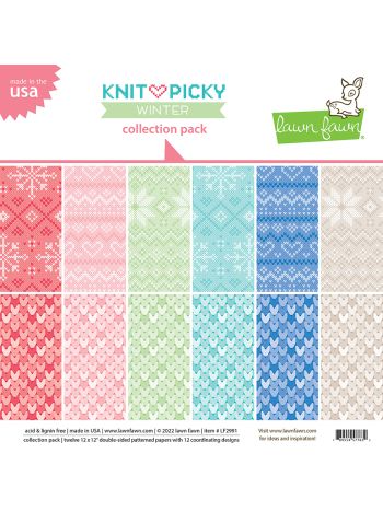 Lawn Fawn - Collection Pack 12x12 - Knit picky winter