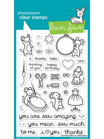 Lawn Fawn - Sew very Mice - Clear Stamp 4x6