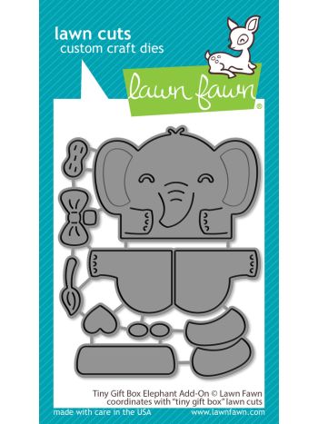 Lawn Fawn - Tiny Gift Box Elephant Add-On - Stand Alone Stanze