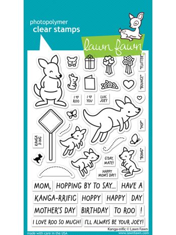 Lawn Fawn - Kanga-rrific - Clear Stamp Set 4x6