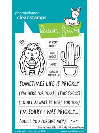 Lawn Fawn - Sometimes life is prickly - Clear Stamp set 3x4