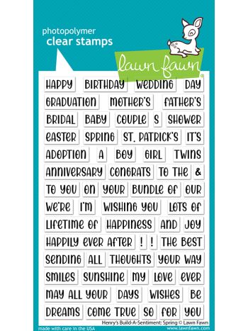 Lawn Fawn - Henry’s build-a-sentiment: Spring - Clear Stamp Set 4x6