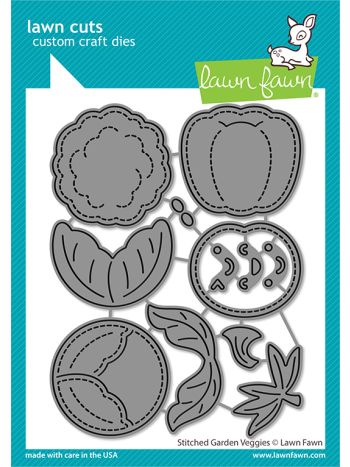 Lawn Fawn - Stitched garden veggies - Stand alone Stanzen