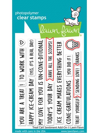 Lawn Fawn - Treat cart sentiment add-on - Outline Stanzen