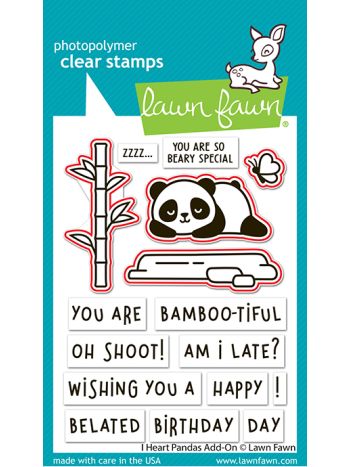 Lawn Fawn - i heart pandas add-on lawn cuts - dies