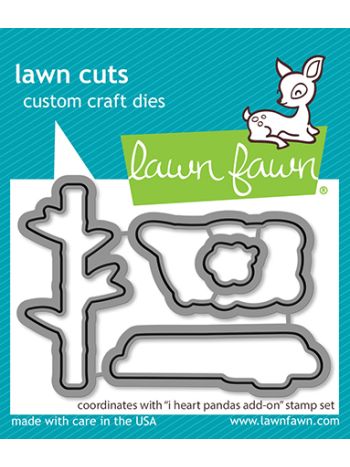 Lawn Fawn - i heart pandas add-on lawn cuts - dies