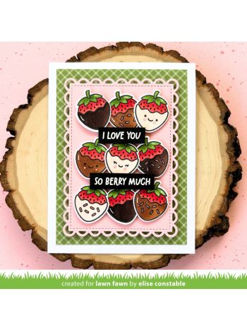 Lawn Fawn - sweet strawberry - 2x3 clear stamp set